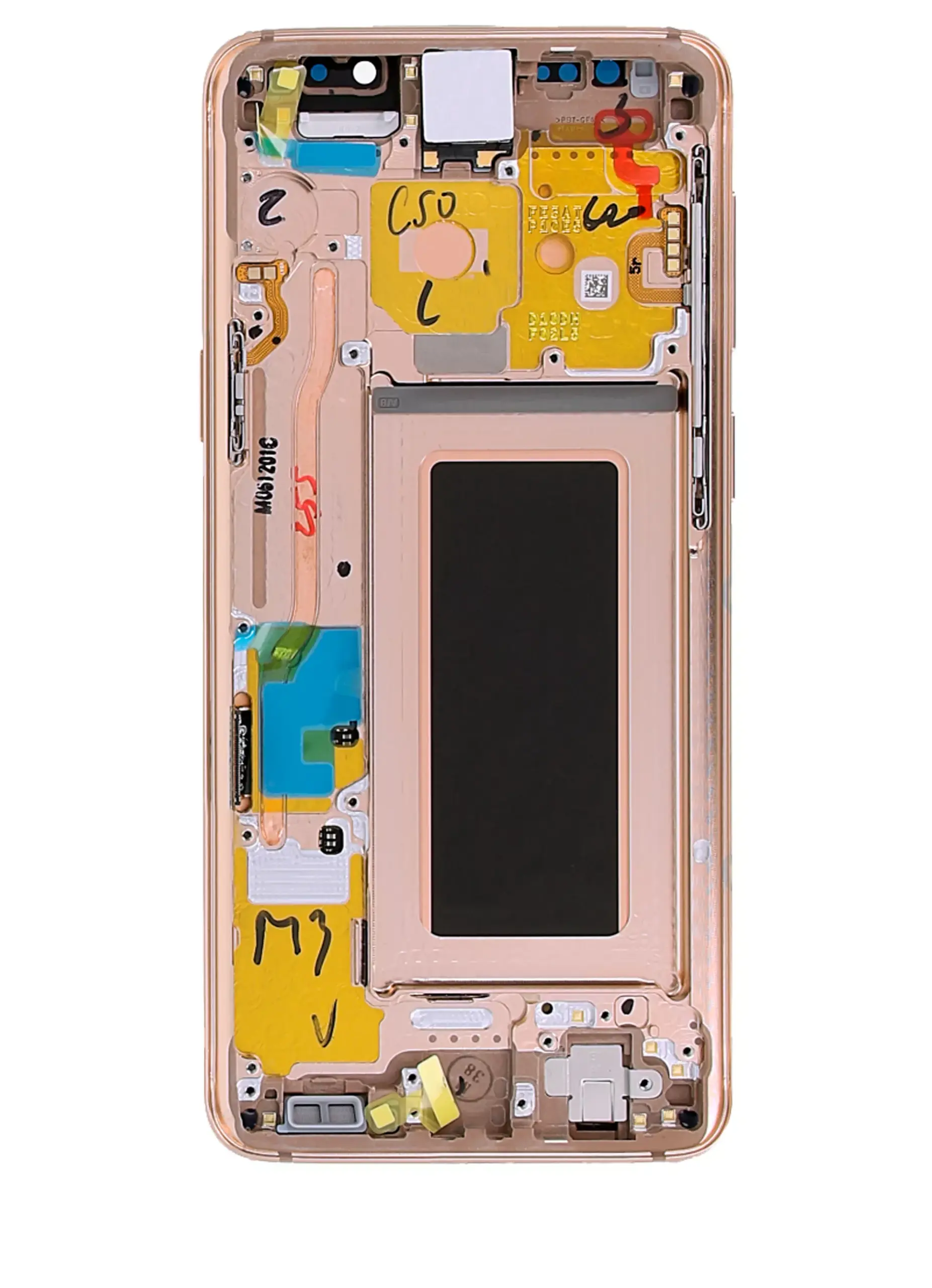 OLED Display mit Rahmen für Samsung Galaxy S9 (Service Pack) (Sunrise Gold (Gold)) – Bild 3