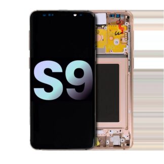 OLED Display mit Rahmen für Samsung Galaxy S9 (Service Pack) (Sunrise Gold (Gold))