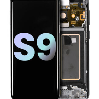 OLED Display mit Rahmen für Samsung Galaxy S9 (Service Pack) (Titanium Gray (Grau))