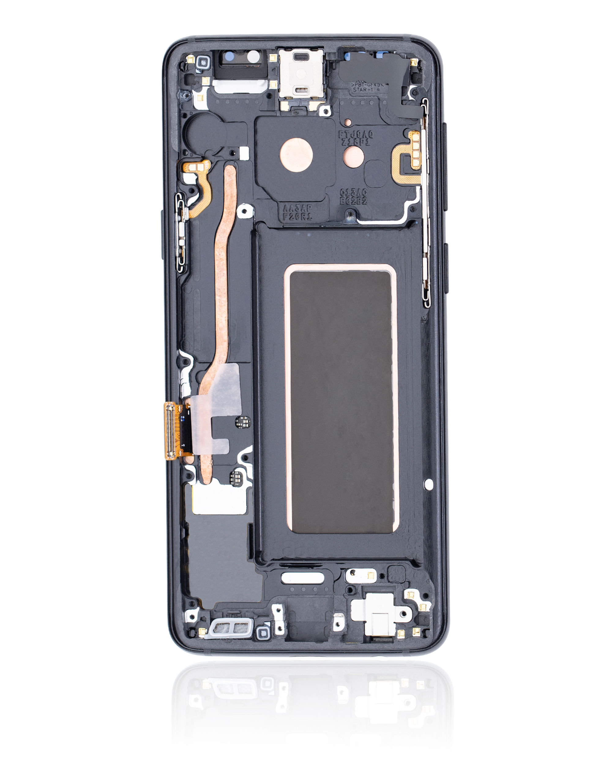 OLED Display mit Rahmen für Samsung Galaxy S9 (professionell aufgearbeitet) (Midnight Black (Schwarz)) – Bild 2