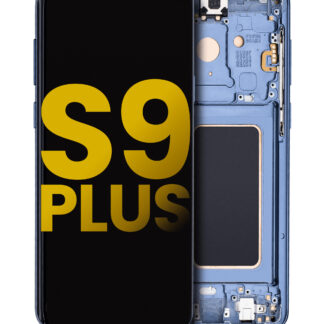 OLED Display mit Rahmen für Samsung Galaxy S9 Plus (professionell aufgearbeitet) (Coral Blue (Blau))