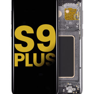 OLED Display mit Rahmen für Samsung Galaxy S9 Plus (professionell aufgearbeitet) (Titanium Gray (Grau))