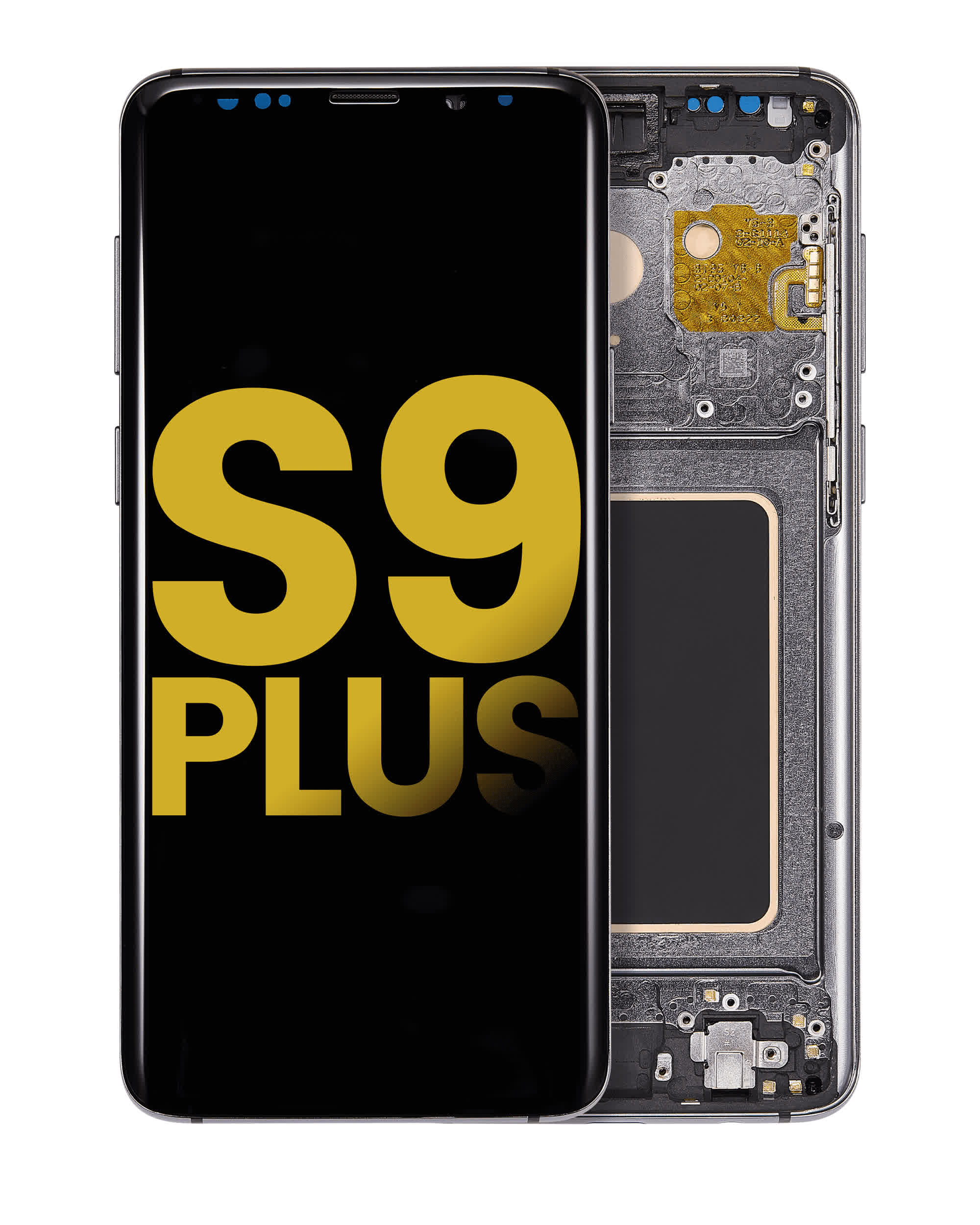 OLED Display mit Rahmen für Samsung Galaxy S9 Plus (professionell aufgearbeitet) (Titanium Gray (Grau))