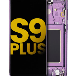 OLED Display mit Rahmen für Samsung Galaxy S9 Plus (professionell aufgearbeitet) (Lilac Purple (Violett))