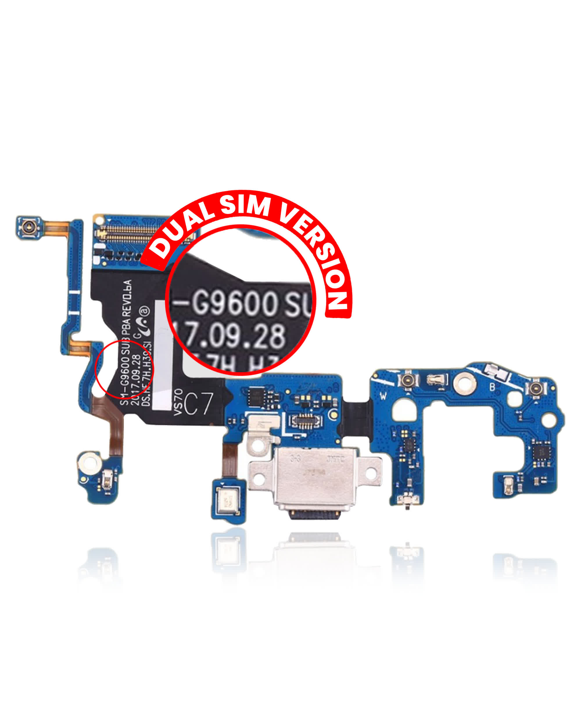 Ladebuchse mit Flexkabel für Samsung Galaxy S9 (G9600) (Dual Sim Version)