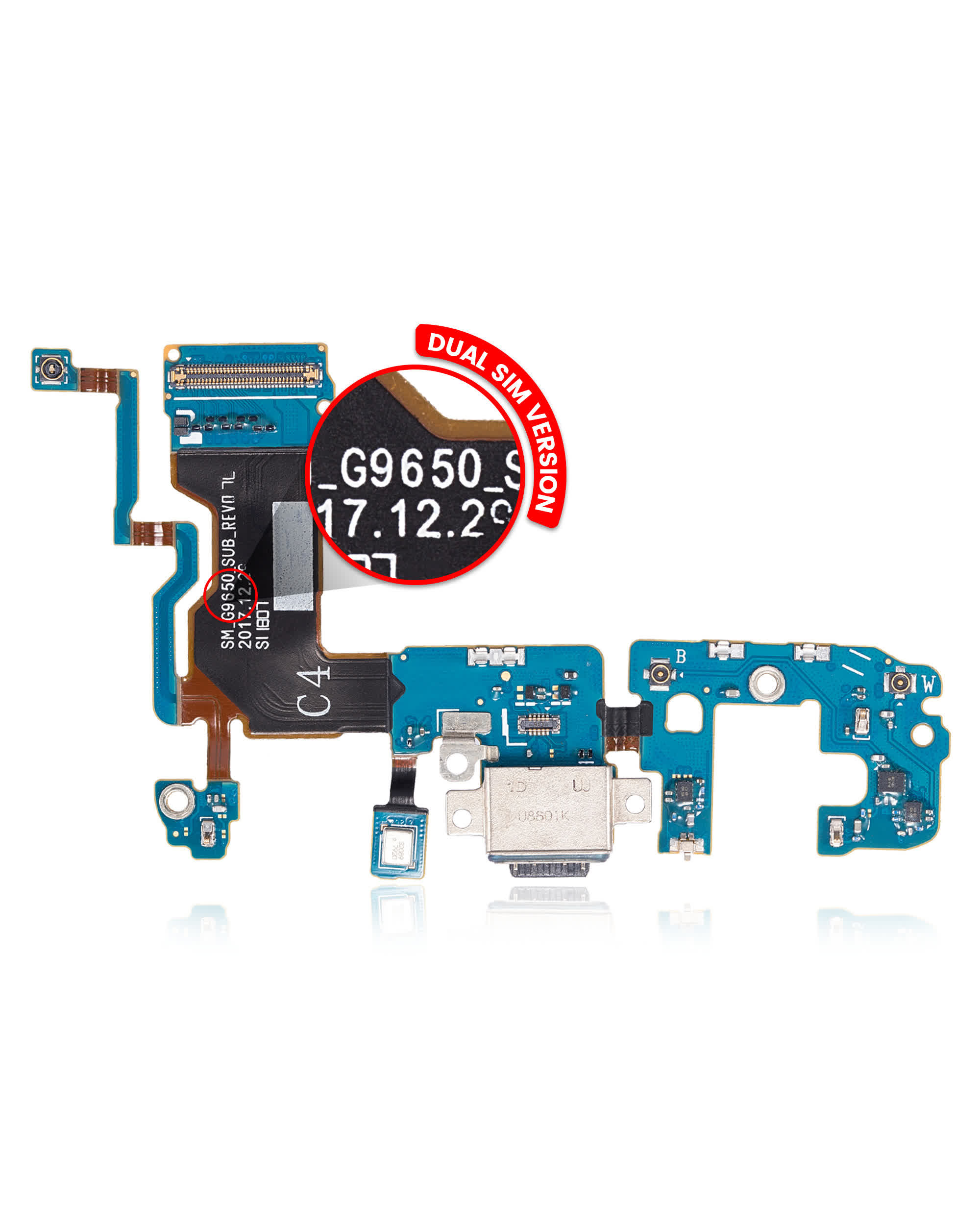 Ladebuchse mit Flexkabel für Samsung Galaxy S9 Plus (G9650) (Dual Sim Version)