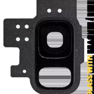 Rückkamera-Glas mit Halterung / Blende für Samsung Galaxy S9 (Midnight Black (Schwarz))