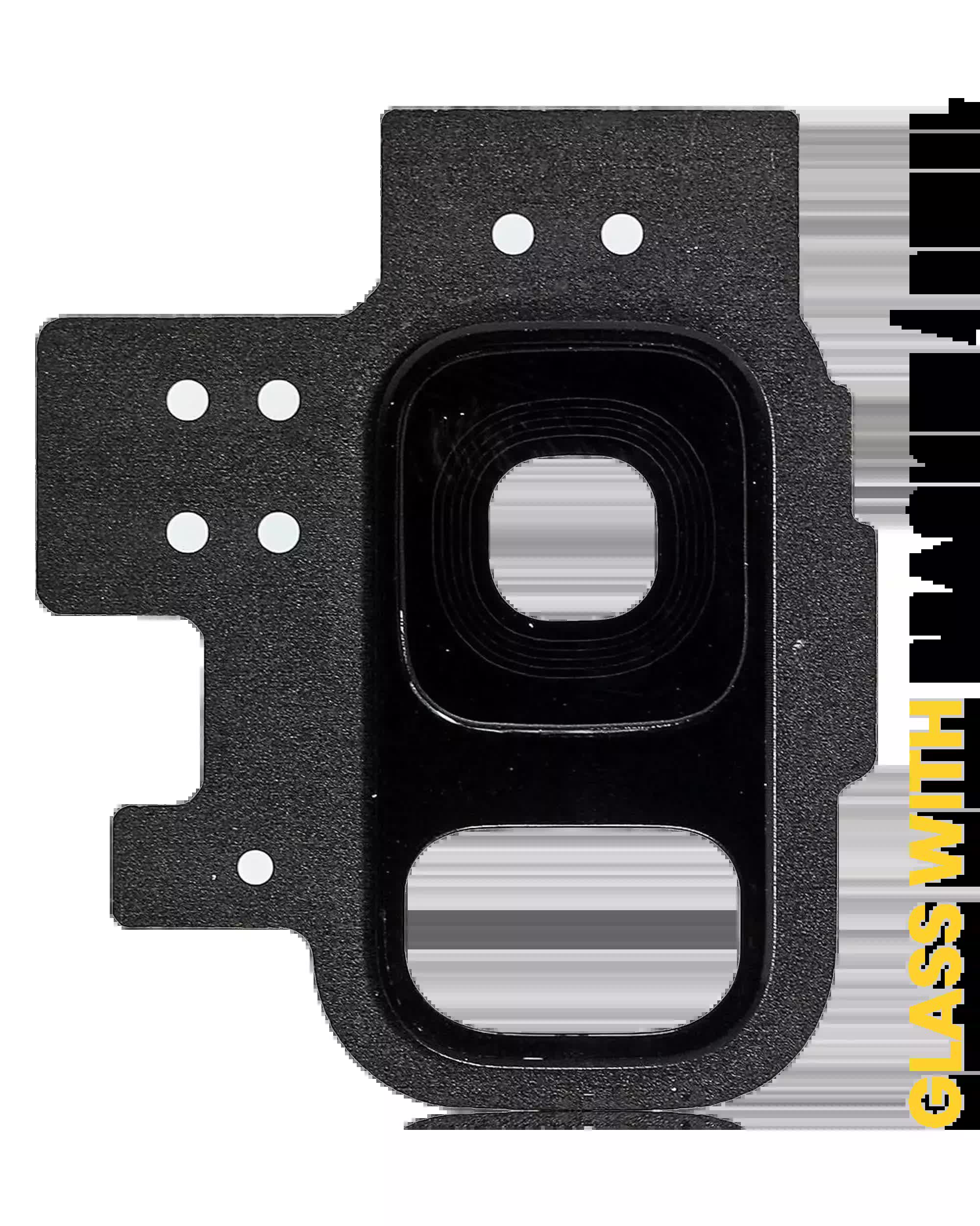Rückkamera-Glas mit Halterung / Blende für Samsung Galaxy S9 (Midnight Black (Schwarz))