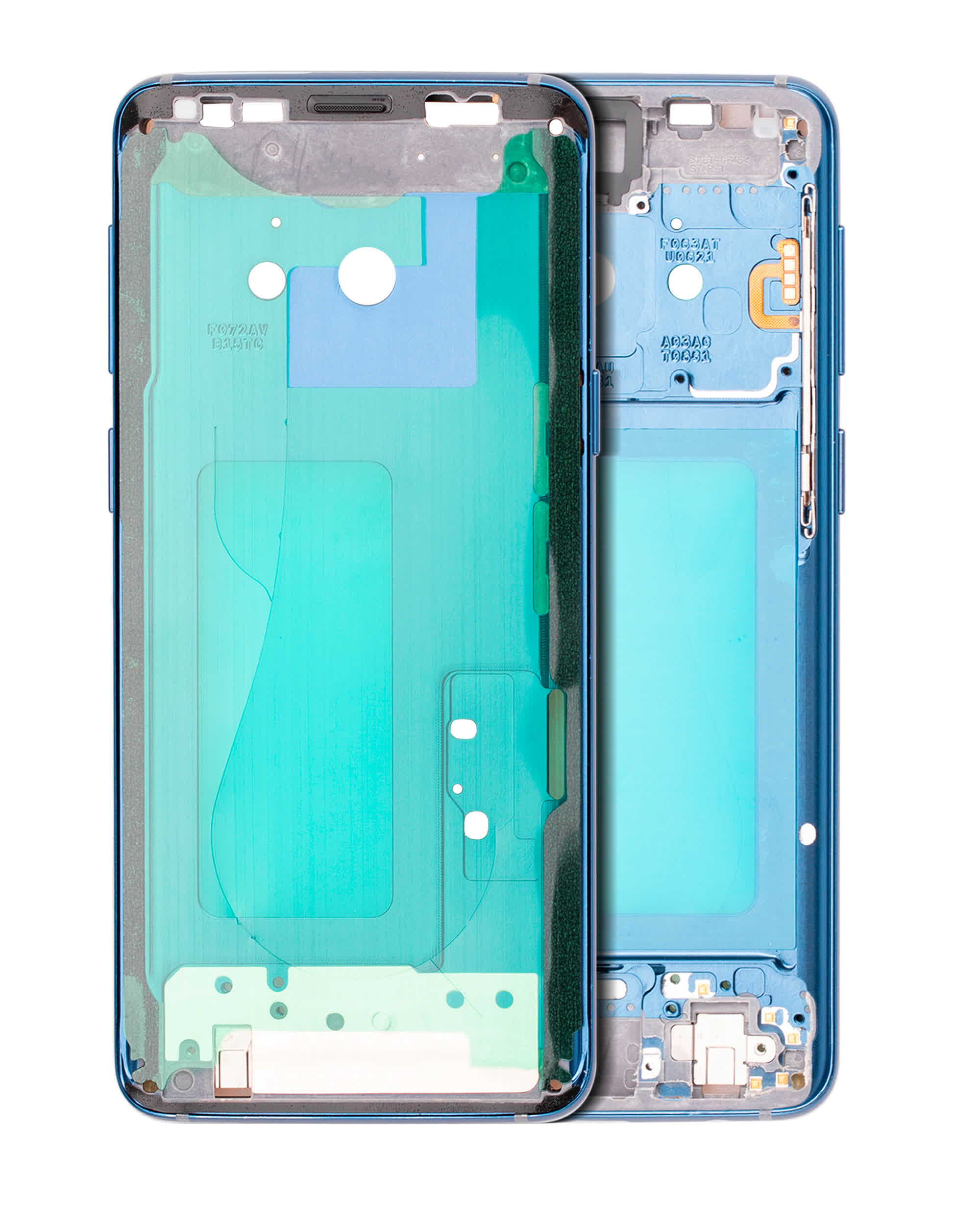 Mittelrahmen für Samsung Galaxy S9 (mit SmallParts) (Coral Blue Rahmen)