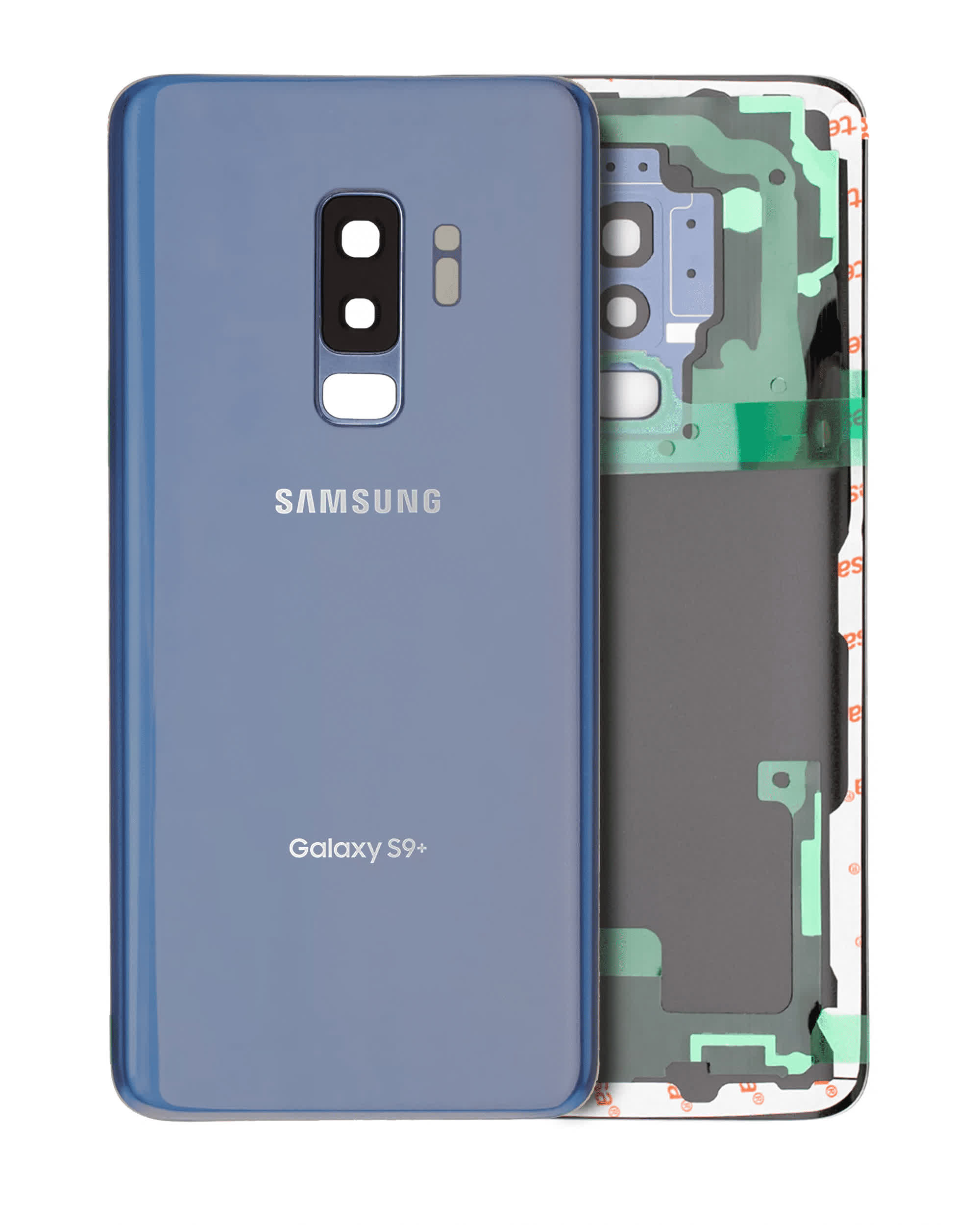 Rückdeckelglas mit Kameraglas für Samsung Galaxy S9 Plus (Service Pack) (Coral Blue (Blau))