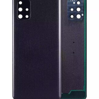 Rückdeckelglas mit Kameraglas für Samsung Galaxy A71 (A715 / 2020) (Service Pack) (Black (Schwarz))