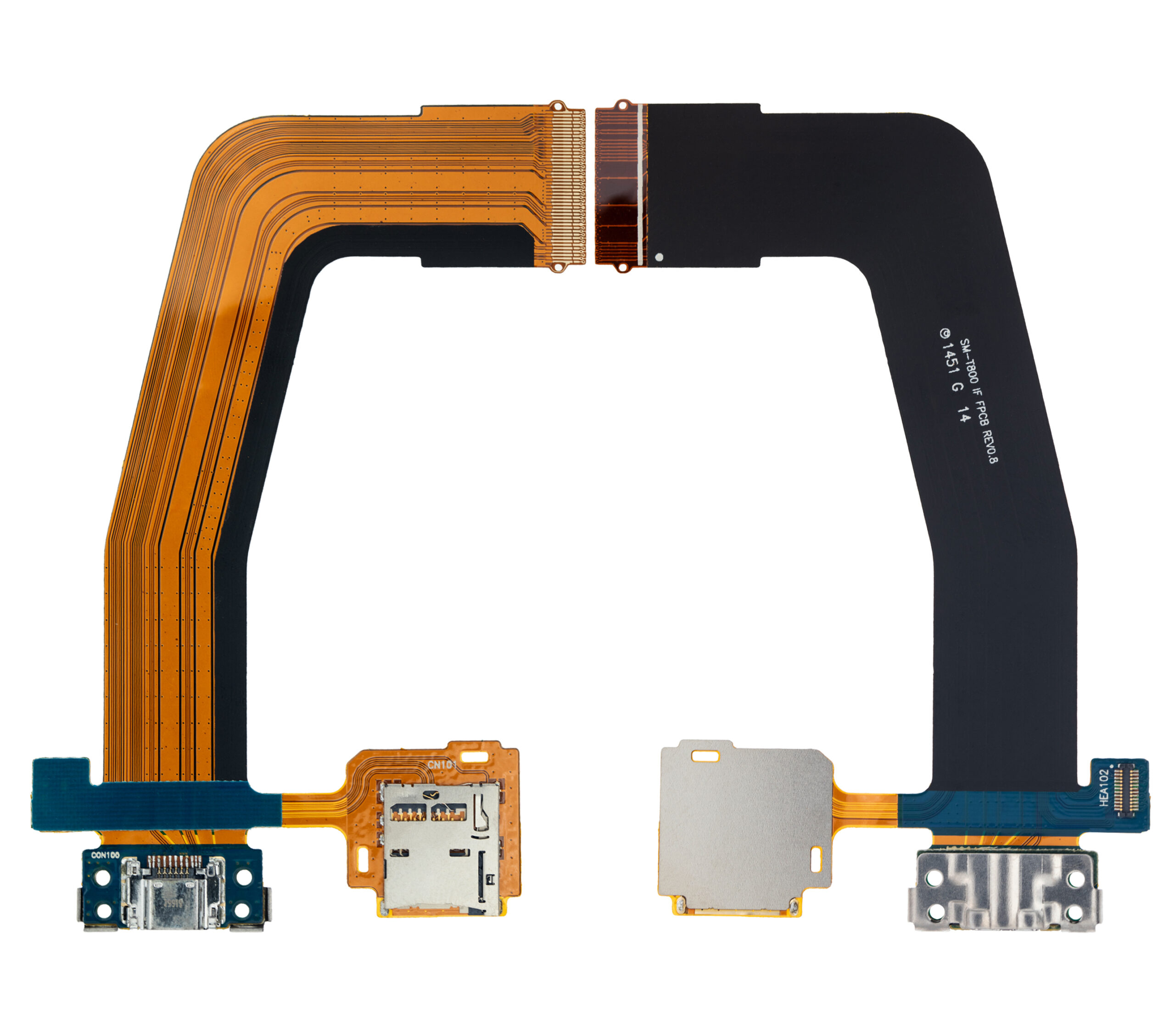 Ladebuchse Flexkabel mit SD Kartenleser für Samsung Galaxy Tab S 10.5" (T800 / T805) (2014) (Premium) – Bild 2