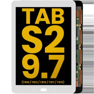 OLED Display ohne Rahmen für Samsung Galaxy Tab S2 9.7" (T810 / T813 / T815 / T817 / T819) (2015) (professionell aufgearbeitet) (White (Weiß))