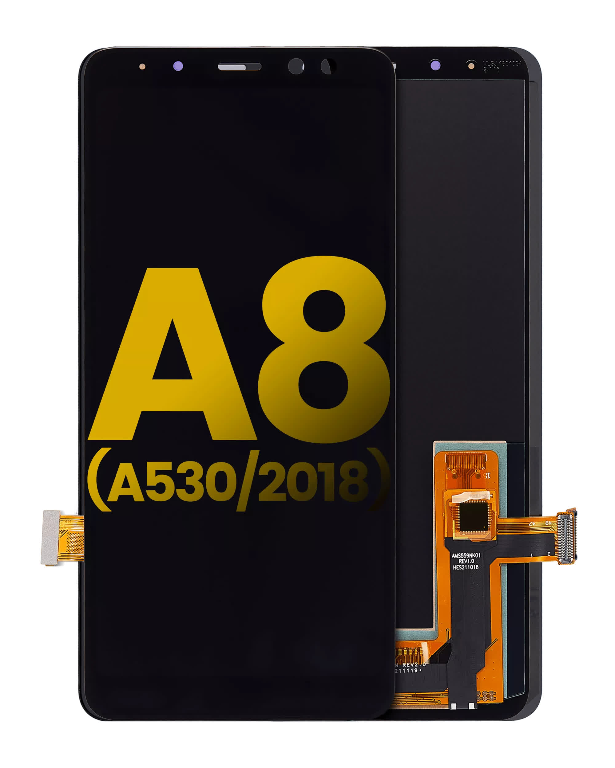 OLED Display ohne Rahmen für Samsung Galaxy A8 (A530 / 2018) (professionell aufgearbeitet)