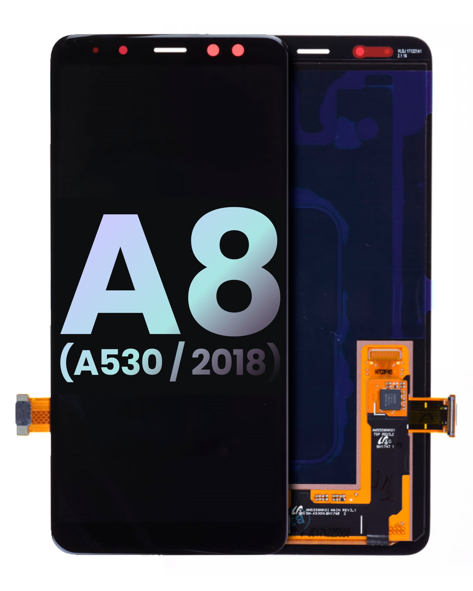 OLED Display ohne Rahmen für Samsung Galaxy A8 (A530 / 2018) (Service Pack)