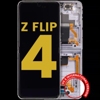 Inner OLED Display mit Rahmen für Samsung Galaxy Z Flip 4 5G (US & International Version) (professionell aufgearbeitet) (Bora Purple)