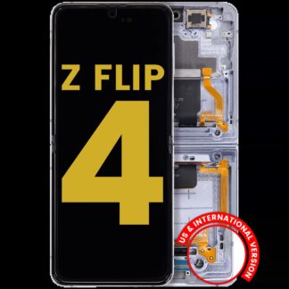 Inner OLED Display mit Rahmen für Samsung Galaxy Z Flip 4 5G (US & International Version) (professionell aufgearbeitet) (Blue (Blau))