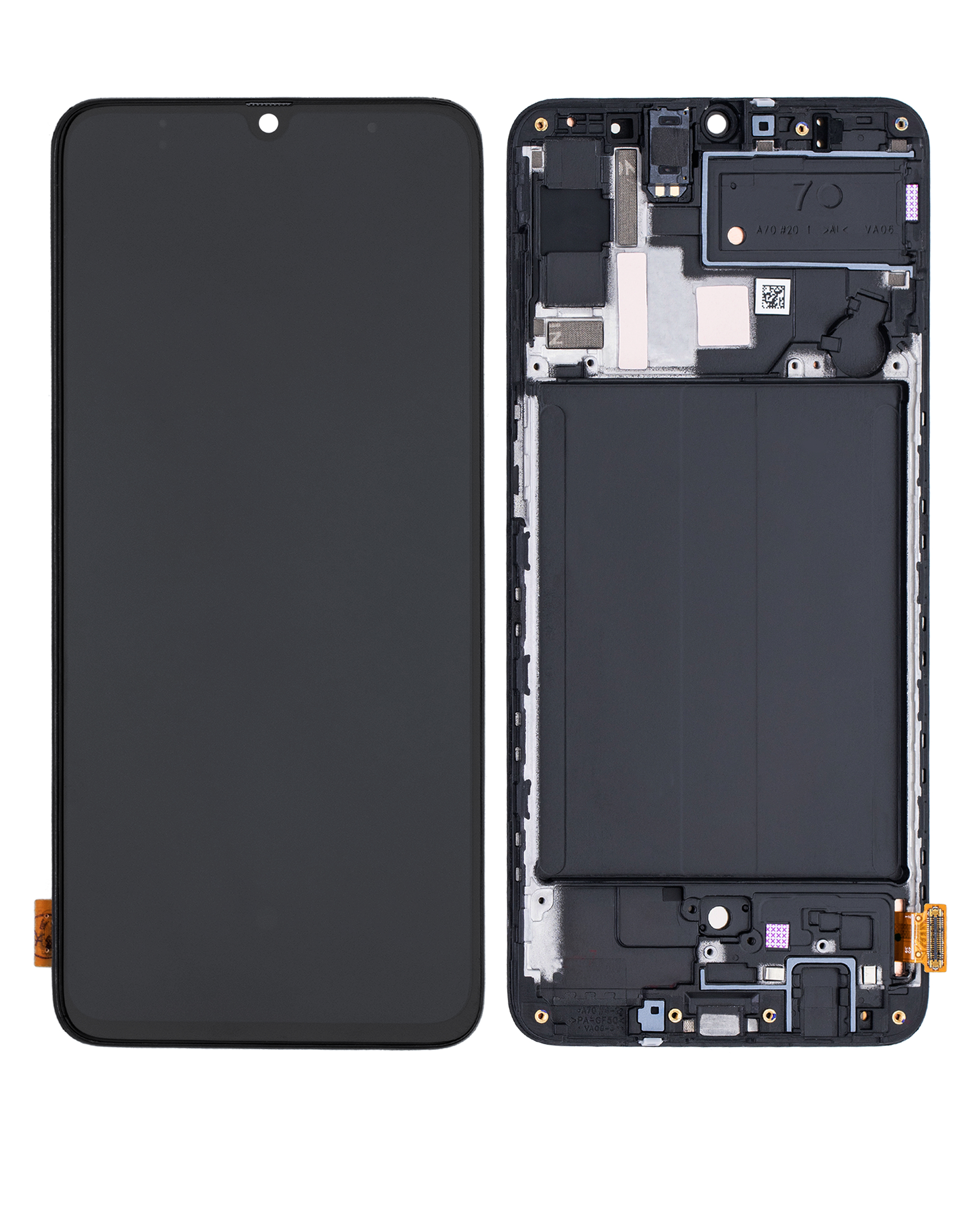 OLED Display mit Rahmen für Samsung Galaxy A70 (A705 / 2019) (Service Pack) – Bild 2