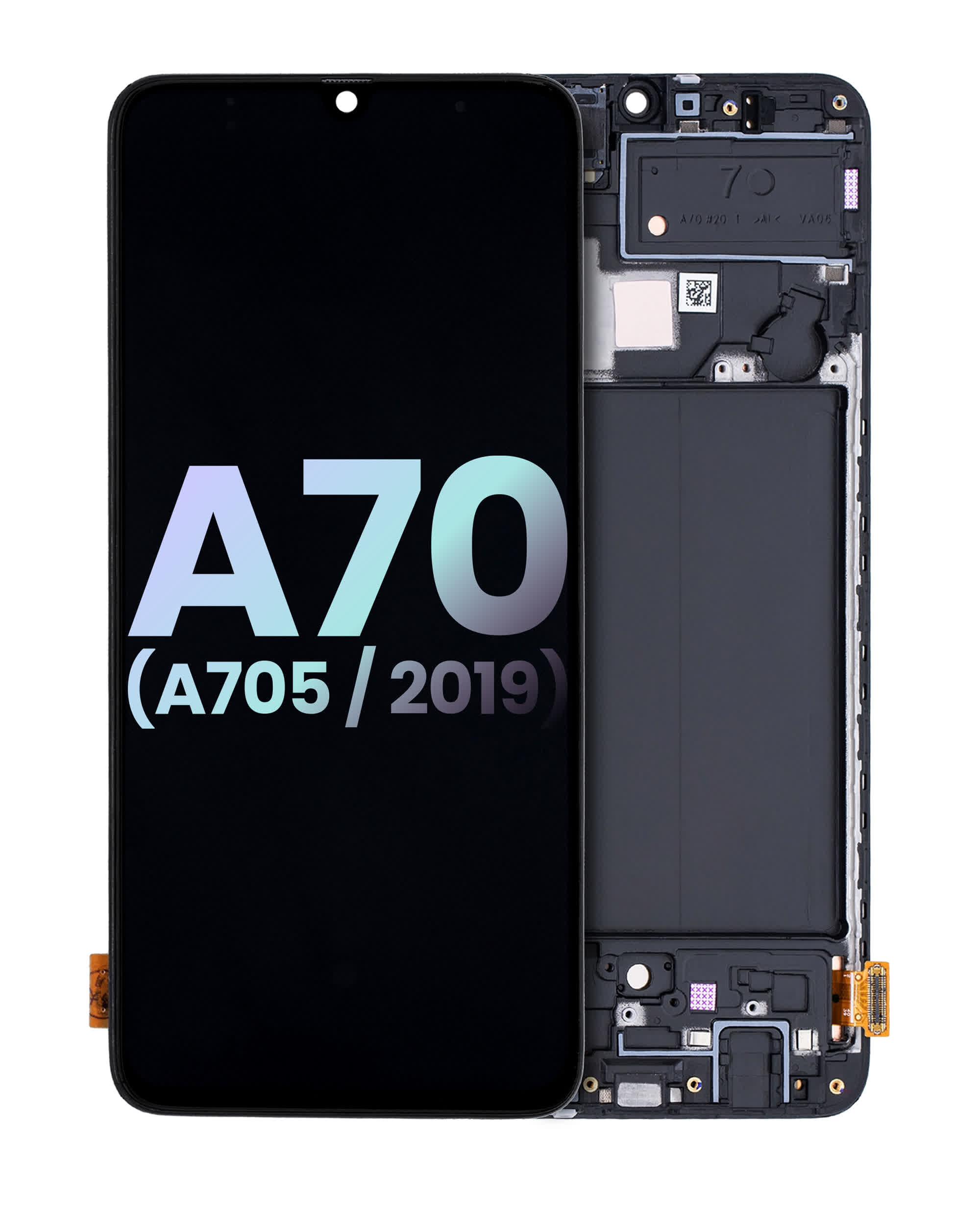 OLED Display mit Rahmen für Samsung Galaxy A70 (A705 / 2019) (Service Pack)