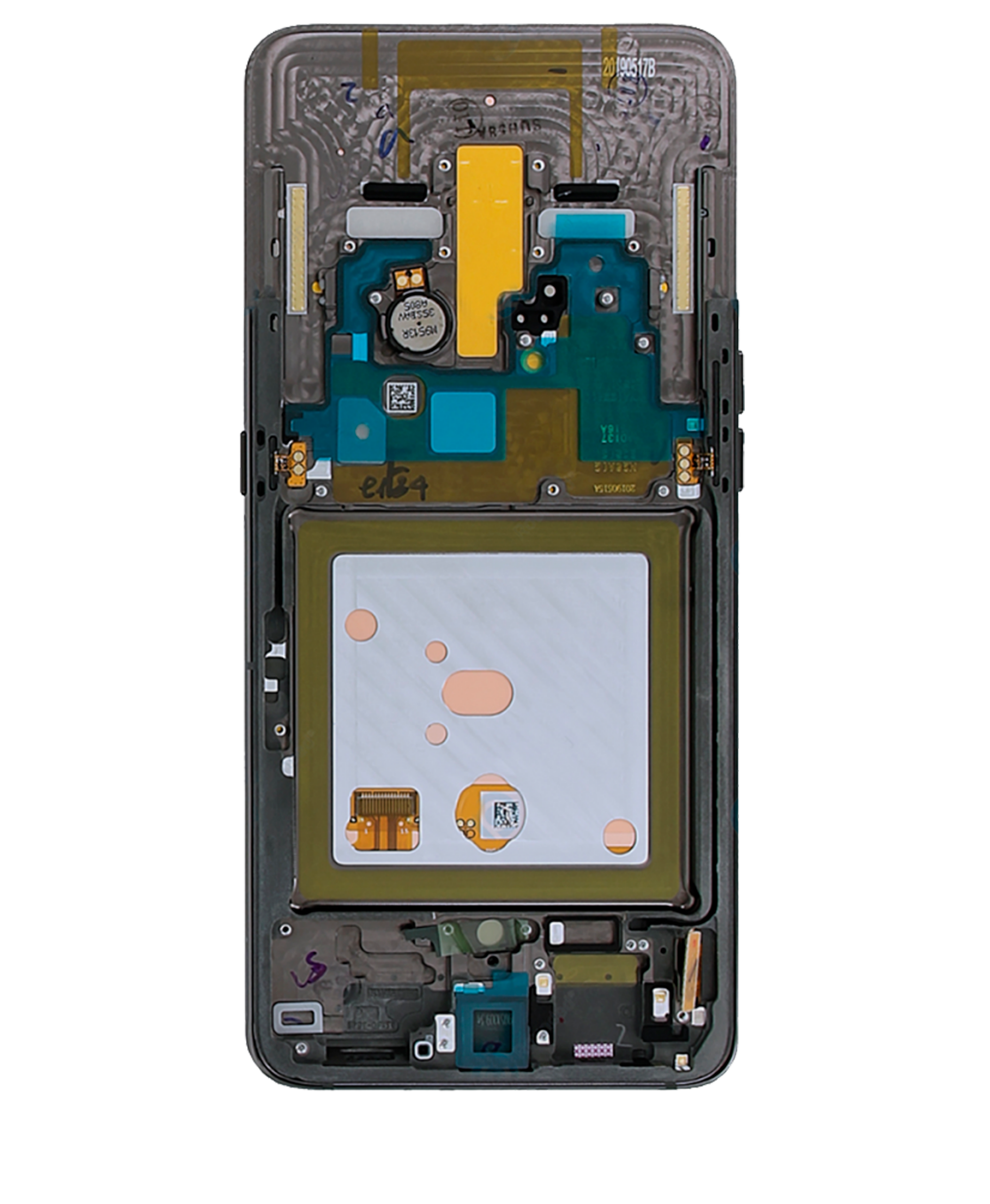 OLED Display mit Rahmen für Samsung Galaxy A80 (A805 / 2019) (Service Pack) (Phantom Black) – Bild 2