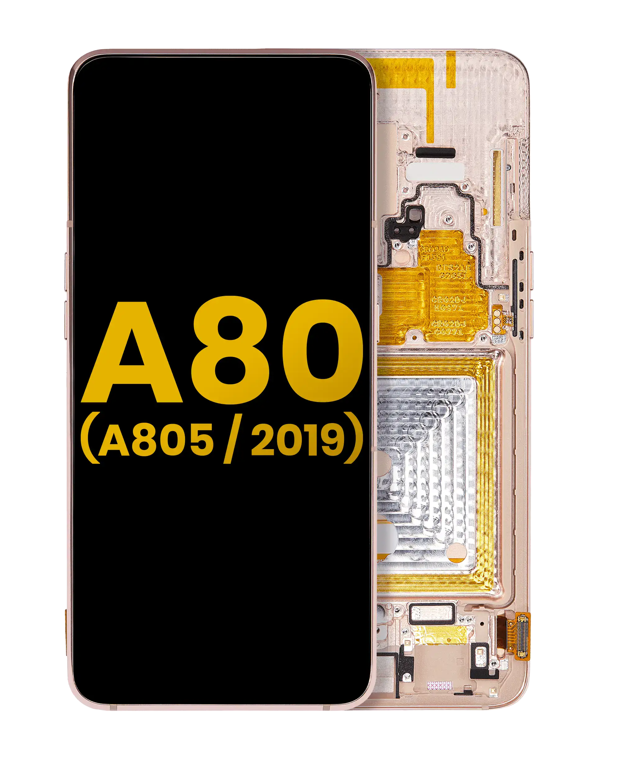 OLED Display mit Rahmen für Samsung Galaxy A80 (A805 / 2019) (Service Pack) (Phantom Black) – Bild 4