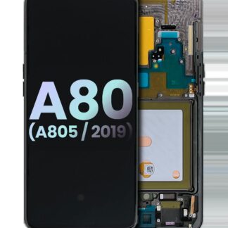 OLED Display mit Rahmen für Samsung Galaxy A80 (A805 / 2019) (Service Pack) (Phantom Black)