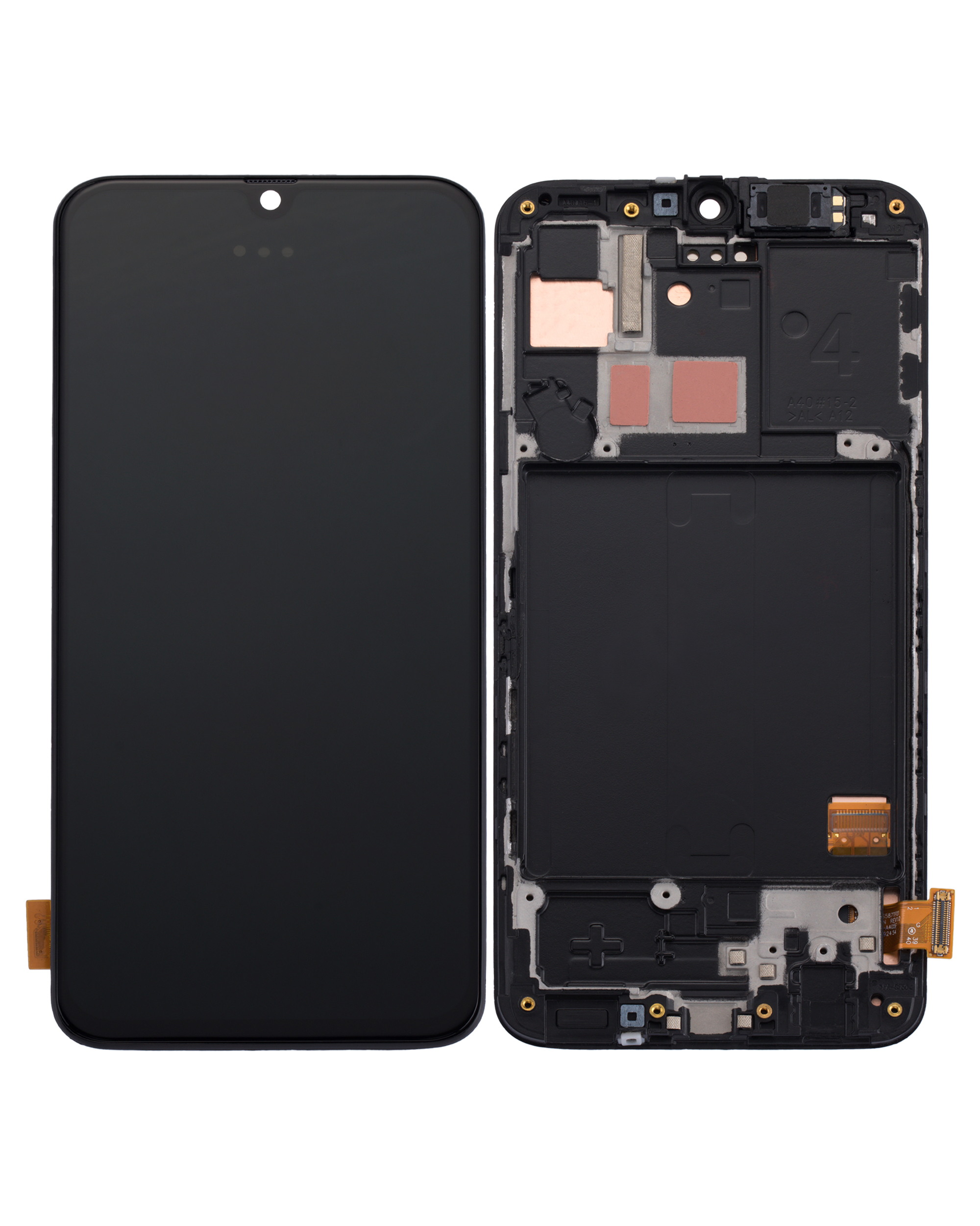 OLED Display mit Rahmen für Samsung Galaxy A40 (A405 / 2019) (professionell aufgearbeitet) – Bild 2