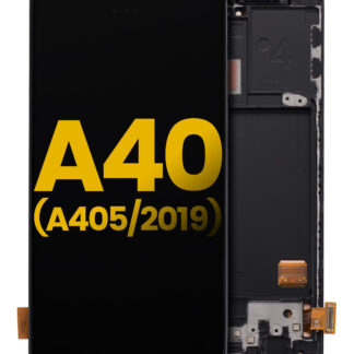 OLED Display mit Rahmen für Samsung Galaxy A40 (A405 / 2019) (professionell aufgearbeitet)