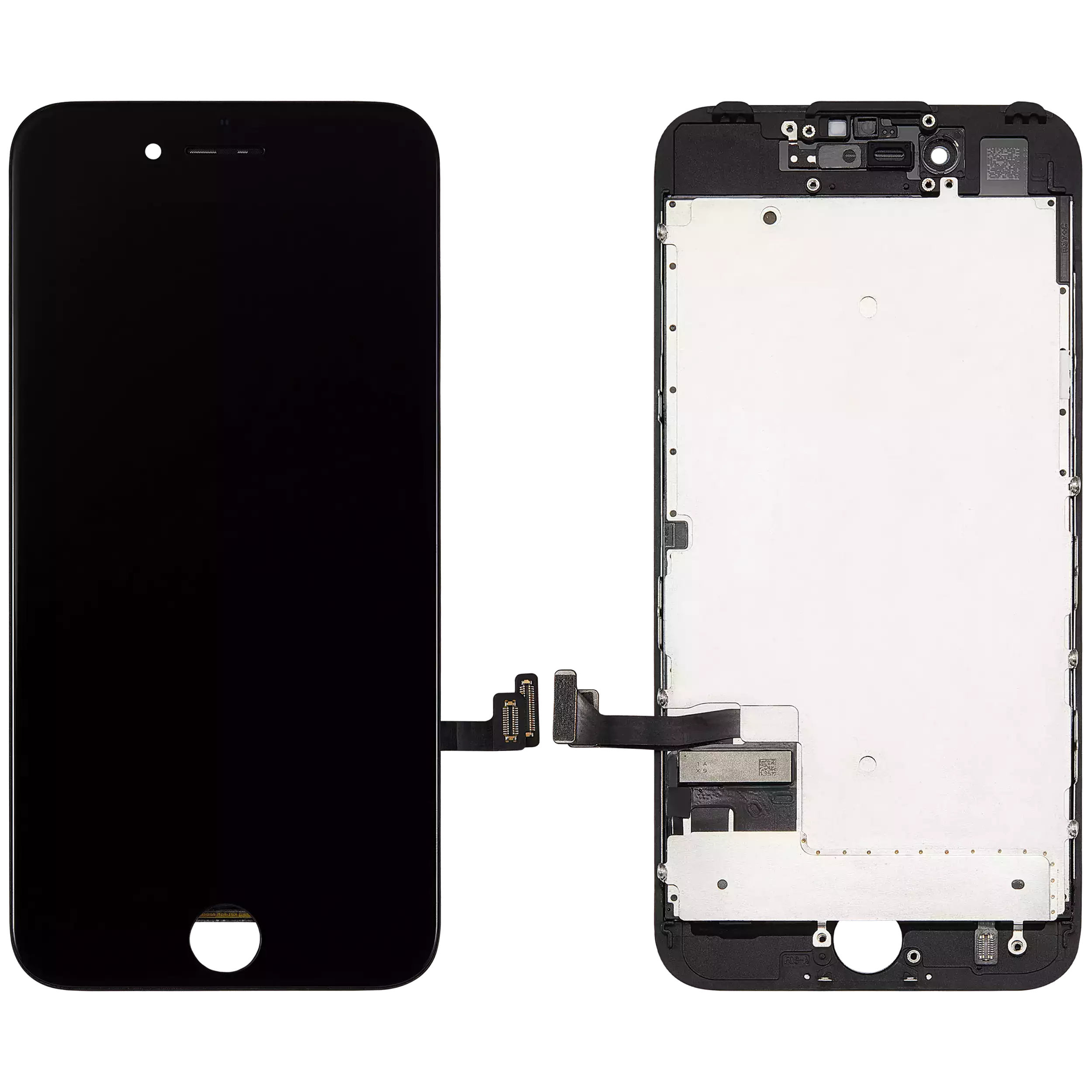 LCD Display mit Stahlplatte für iPhone 7 (professionell aufgearbeitet) (Black (Schwarz)) – Bild 2