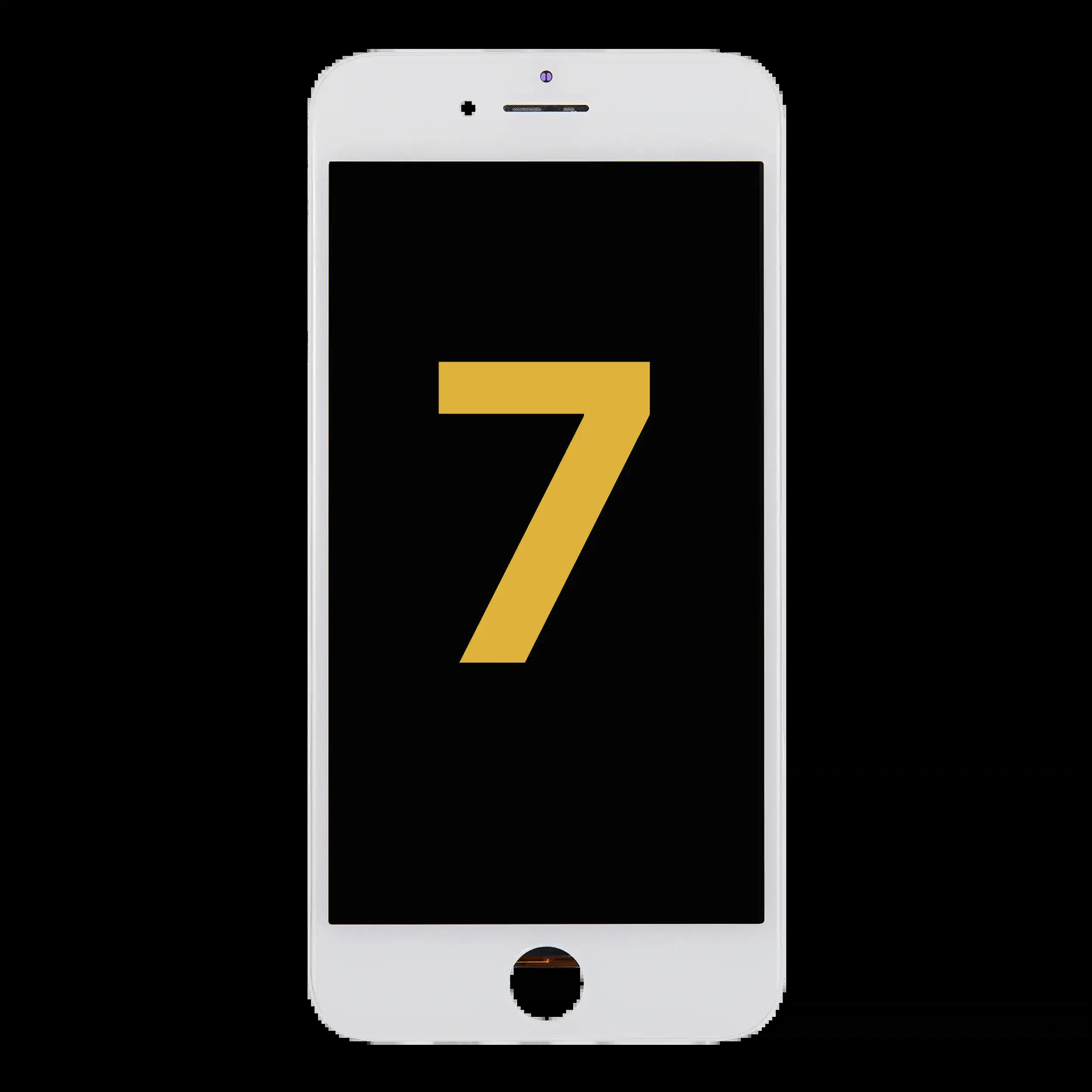 LCD Display mit Stahlplatte für iPhone 7 (professionell aufgearbeitet) (White (Weiß))