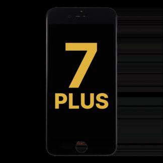 LCD Display mit Stahlplatte für iPhone 7 Plus (professionell aufgearbeitet: LG) (Black (Schwarz))