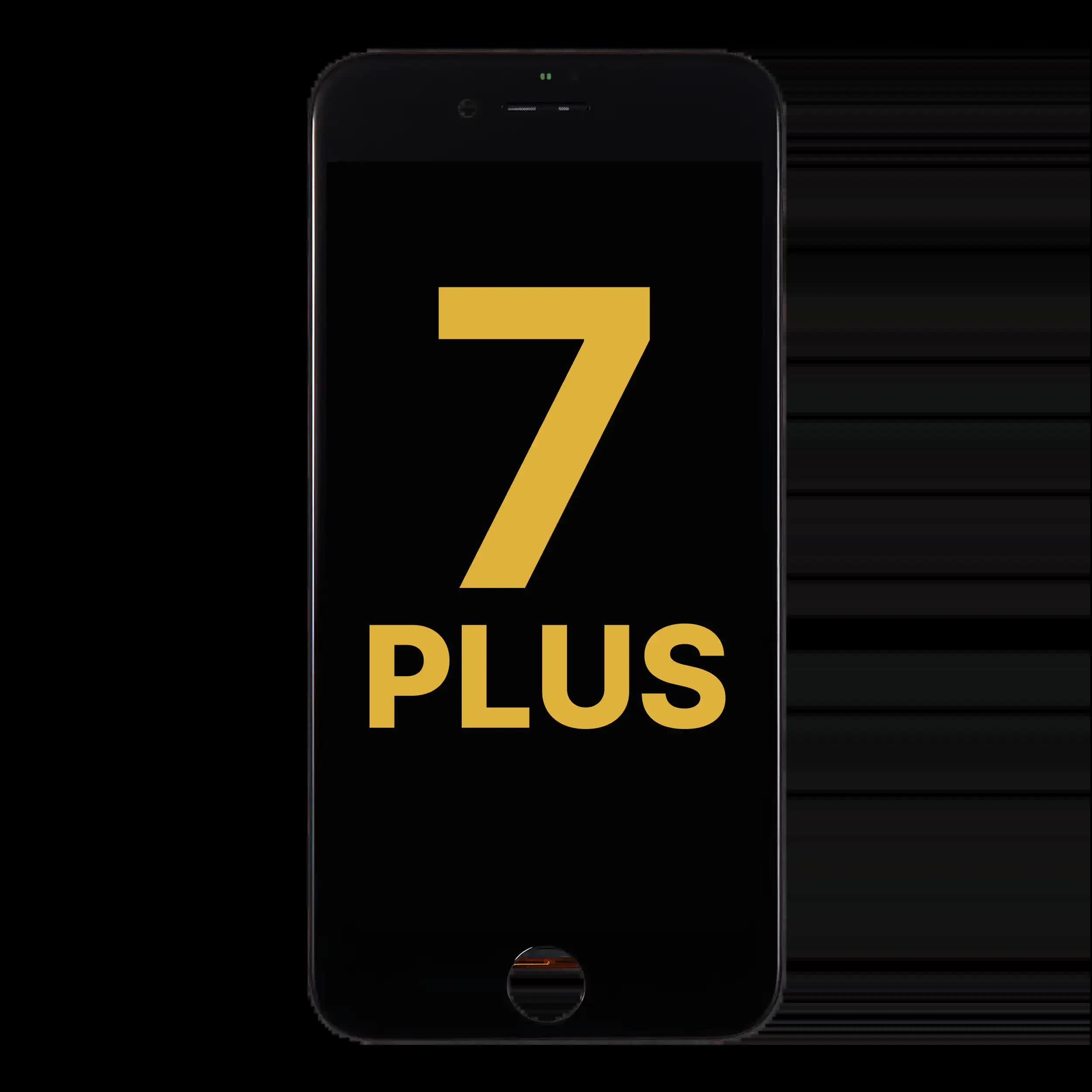 LCD Display mit Stahlplatte für iPhone 7 Plus (professionell aufgearbeitet: LG) (Black (Schwarz))