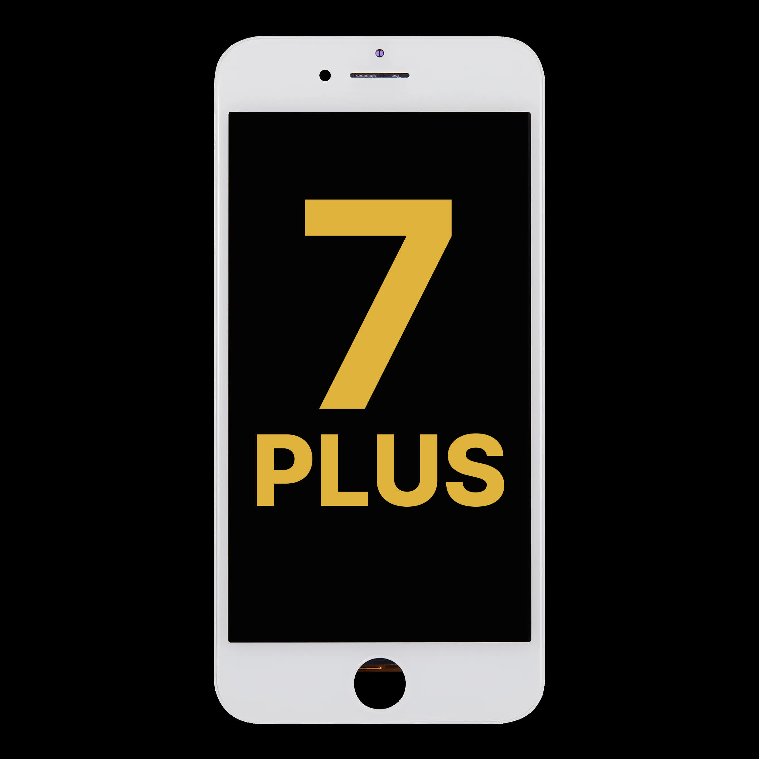 LCD Display mit Stahlplatte für iPhone 7 Plus (professionell aufgearbeitet: Toshiba) (White (Weiß))