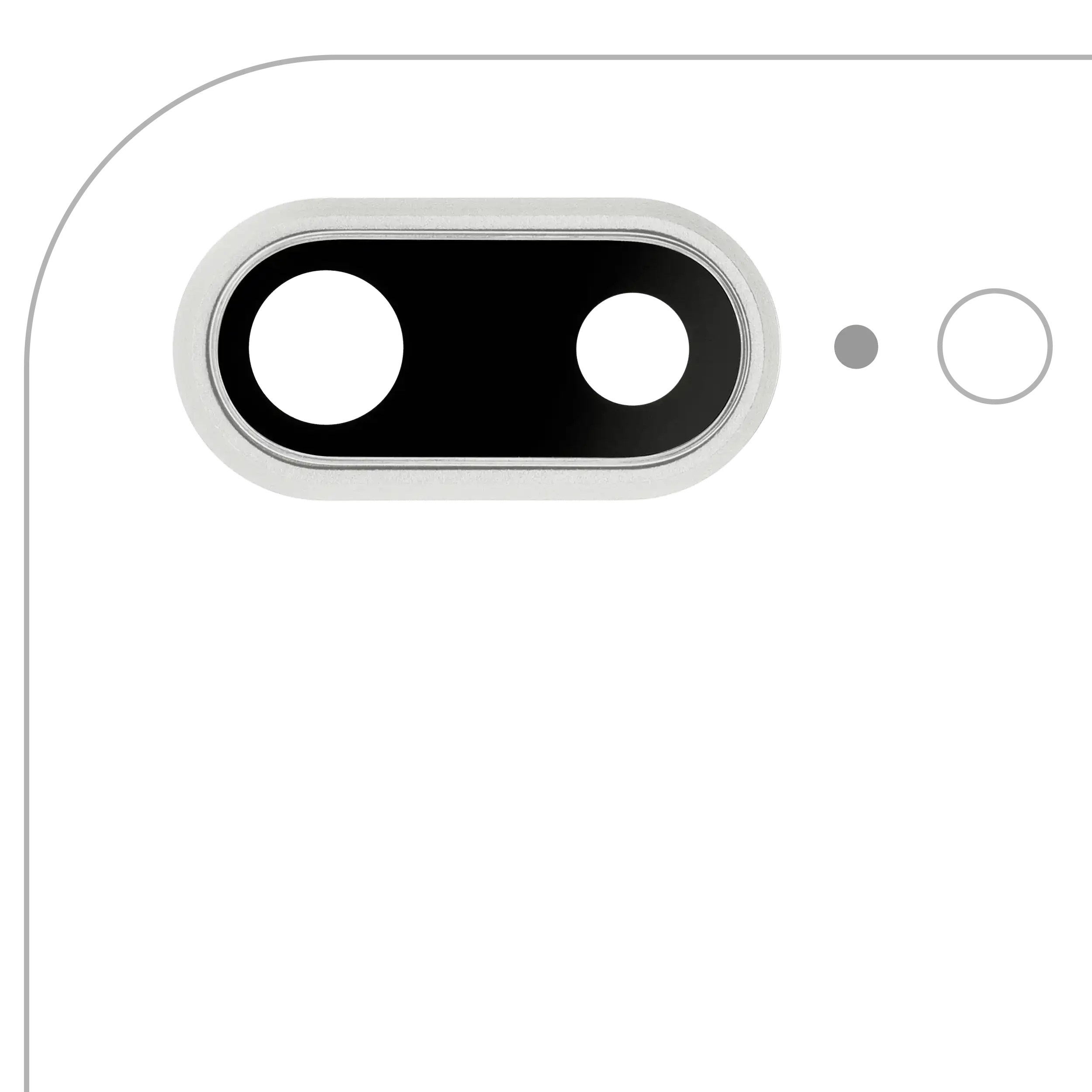Rückkamera-Glas (nur Glas) mit Klebefolie für iPhone 7 Plus / 8 Plus (Real Sapphire) (Premium) (10er-Pack) – Bild 5