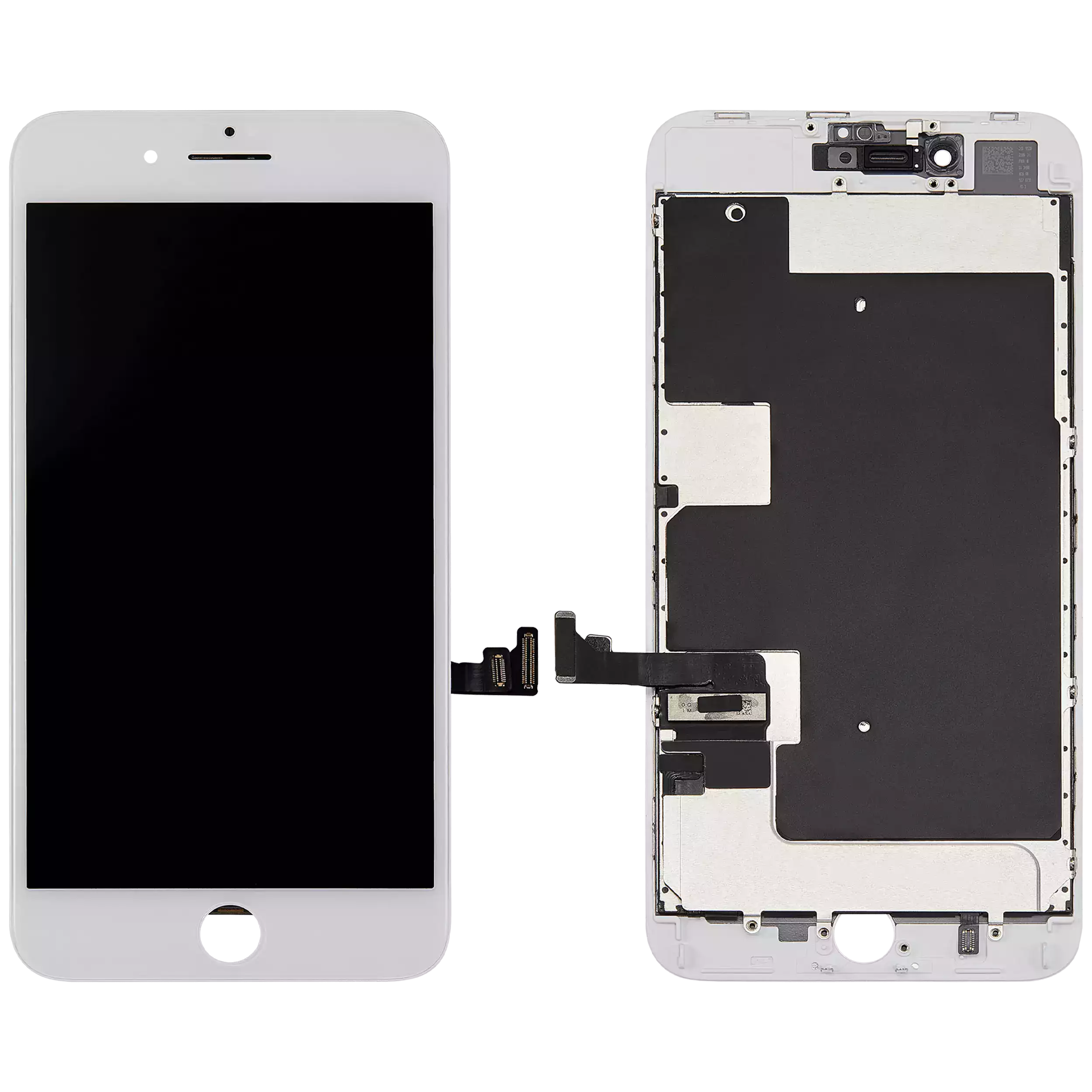 LCD Display mit Stahlplatte für iPhone 8 Plus (professionell aufgearbeitet) (White (Weiß)) – Bild 2
