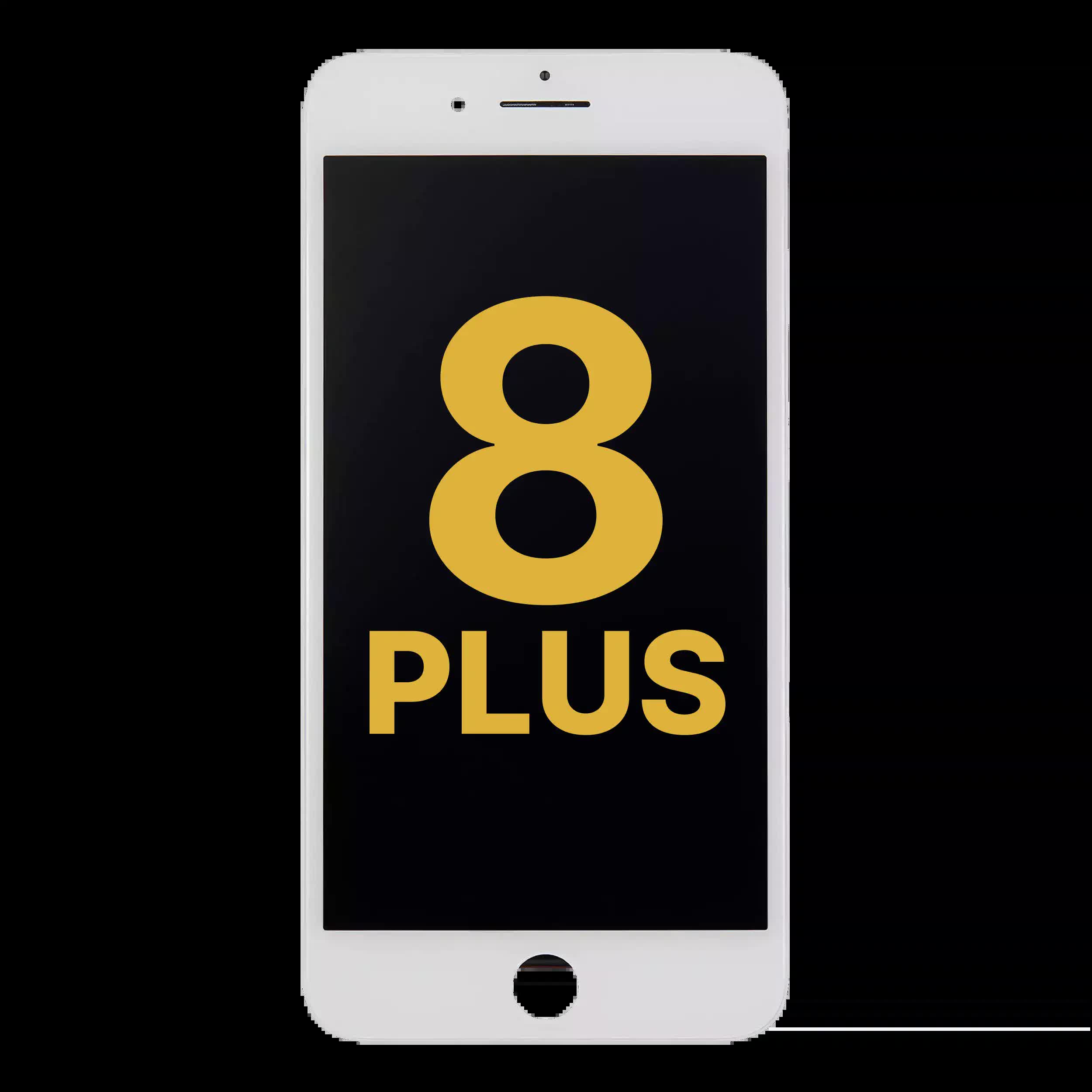 LCD Display mit Stahlplatte für iPhone 8 Plus (professionell aufgearbeitet) (White (Weiß))