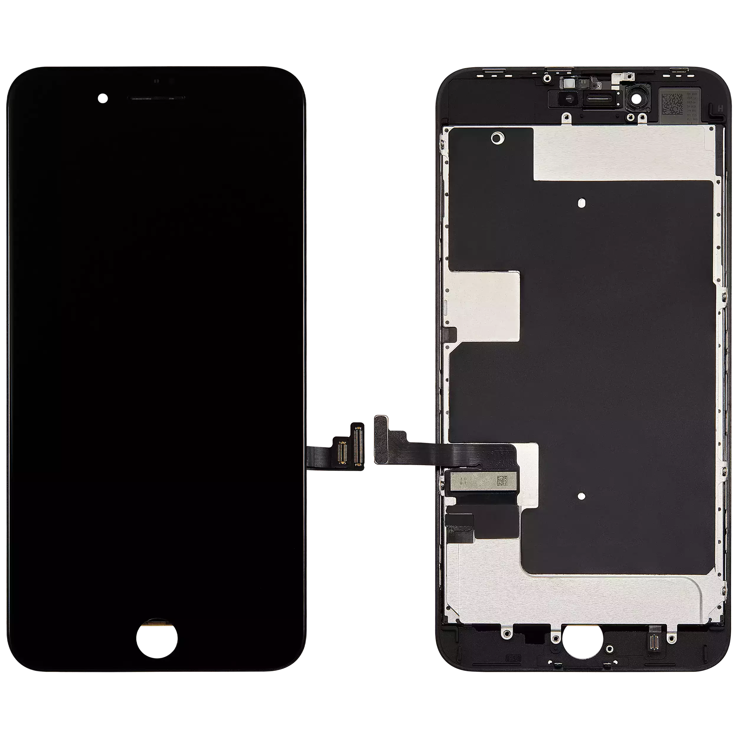 LCD Display mit Stahlplatte für iPhone 8 Plus (professionell aufgearbeitet) (Black (Schwarz)) – Bild 2