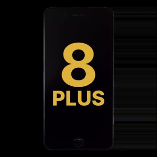LCD Display mit Stahlplatte für iPhone 8 Plus (professionell aufgearbeitet) (Black (Schwarz))