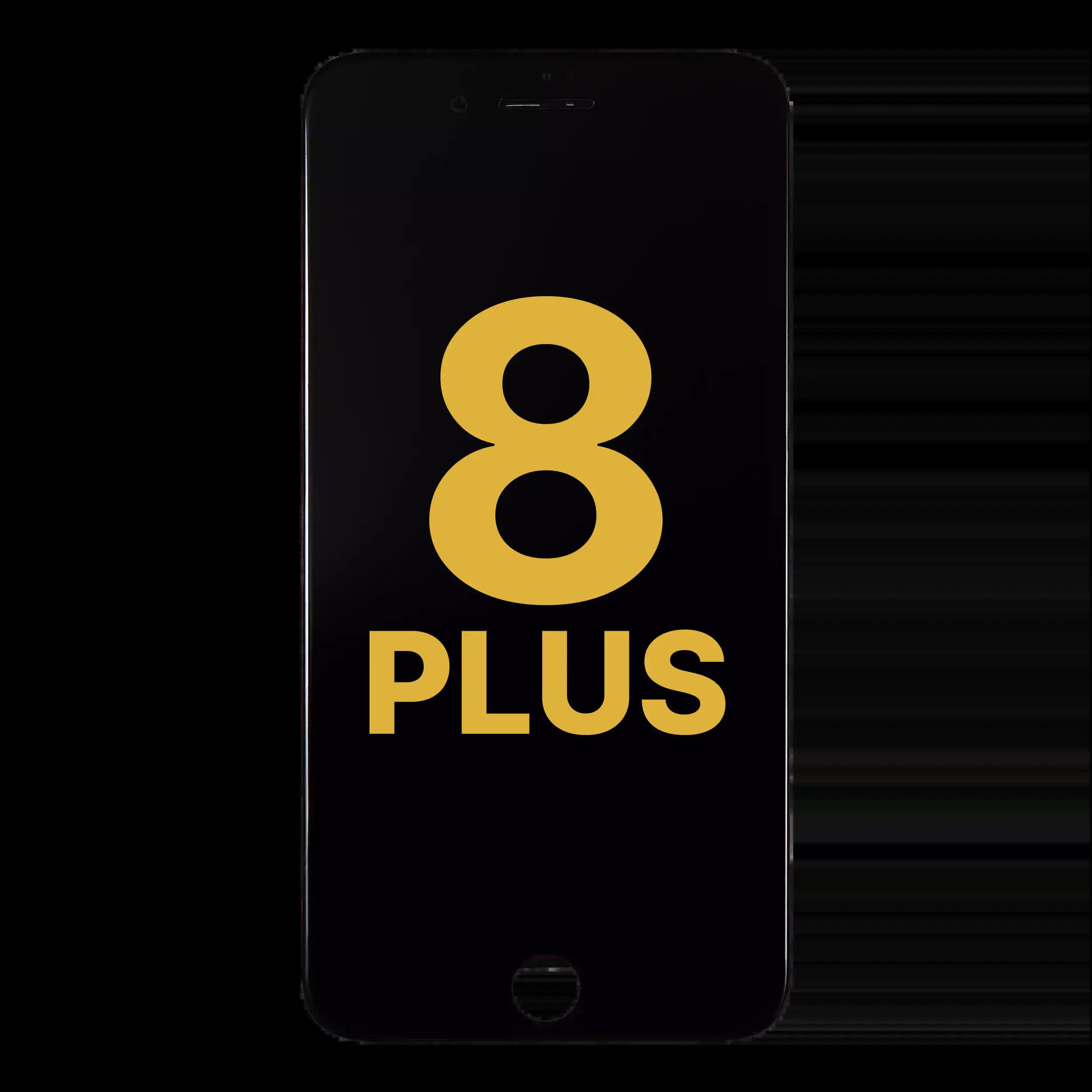 LCD Display mit Stahlplatte für iPhone 8 Plus (professionell aufgearbeitet) (Black (Schwarz))