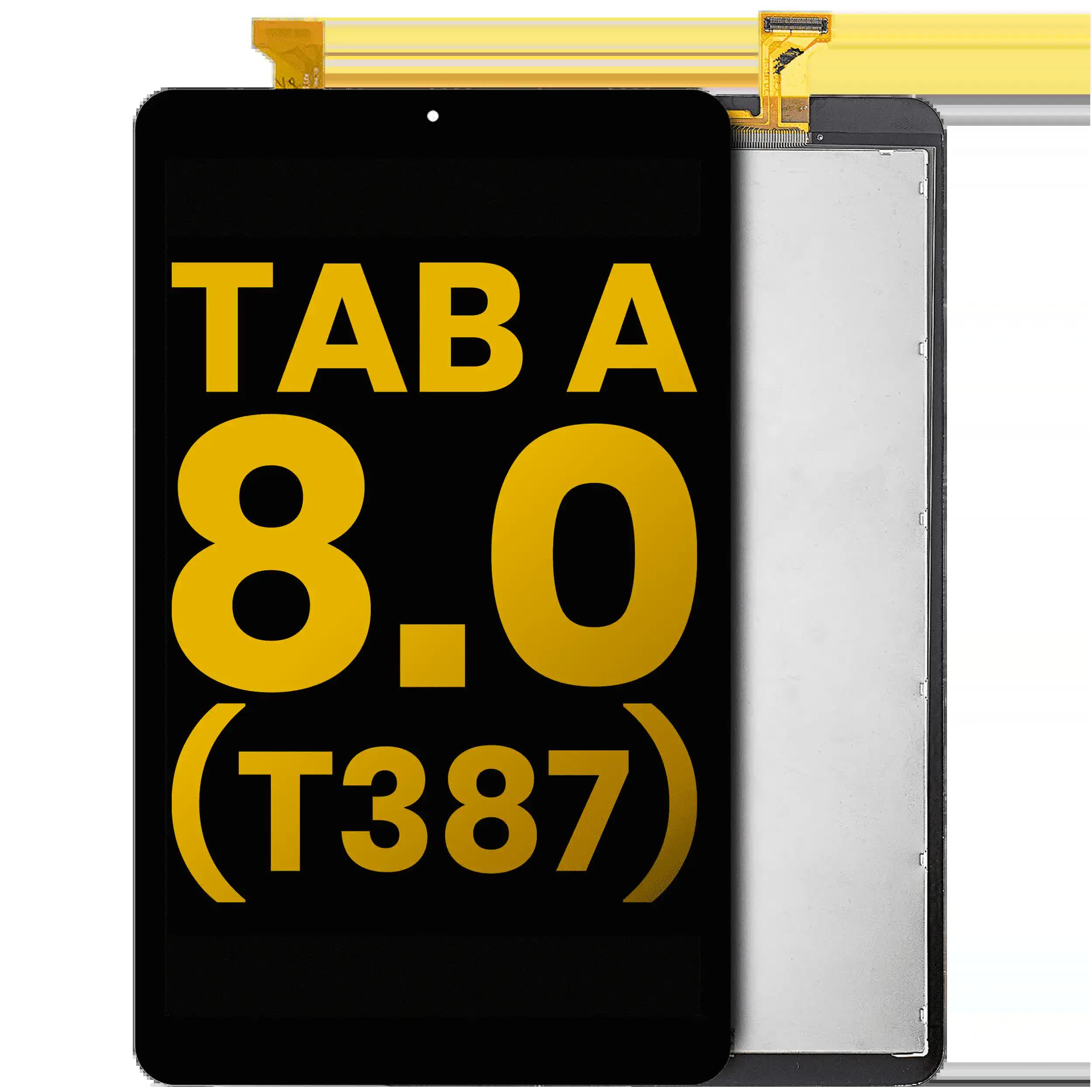 LCD Display ohne Rahmen für Samsung Galaxy Tab A 8.0" (T387) (2018) (professionell aufgearbeitet) (Black (Schwarz))