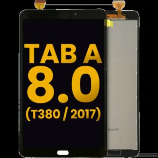 LCD Display ohne Rahmen für Samsung Galaxy Tab A 8.0" (2017) (T380) (WiFi Version) (professionell aufgearbeitet) (Black (Schwarz))