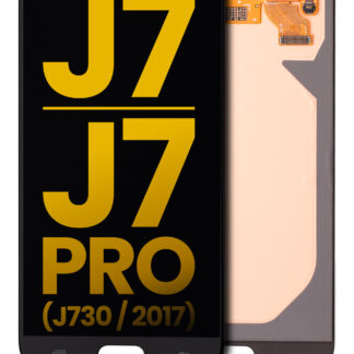 OLED Display ohne Rahmen für Samsung Galaxy J7 / J7 Pro (J730 / 2017) (professionell aufgearbeitet) (Black (Schwarz))
