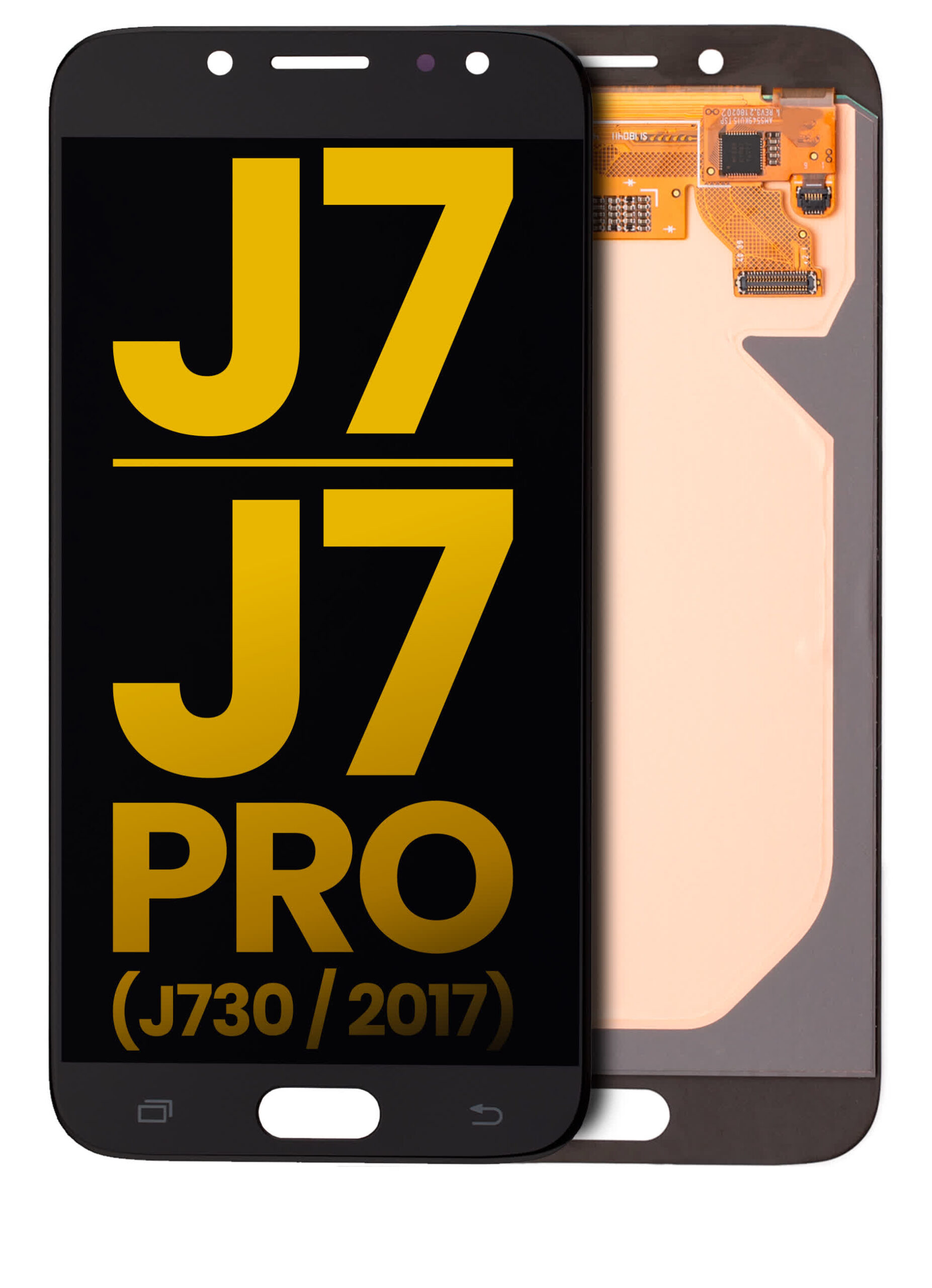 OLED Display ohne Rahmen für Samsung Galaxy J7 / J7 Pro (J730 / 2017) (professionell aufgearbeitet) (Black (Schwarz))