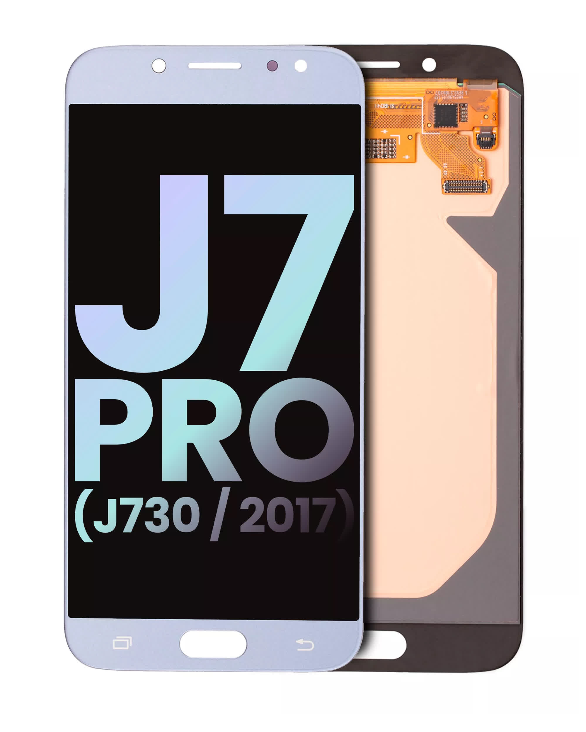 LCD Display ohne Rahmen für Samsung Galaxy J7 Pro (J730 / 2017) (Service Pack) (Silver (Silber))