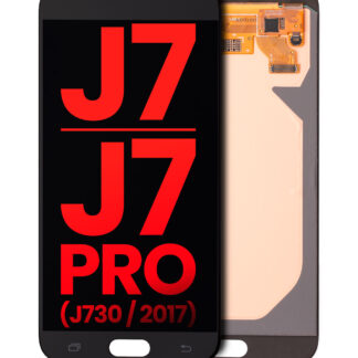OLED Display ohne Rahmen für Samsung Galaxy J7 / J7 Pro (J730 / 2017) (Aftermarket Plus) (Black (Schwarz))