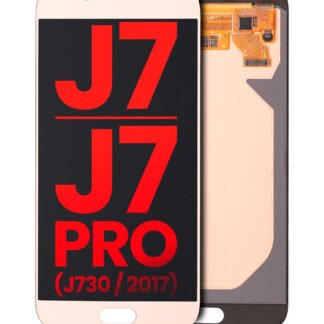 OLED Display ohne Rahmen für Samsung Galaxy J7 / J7 Pro (J730 / 2017) (Aftermarket Plus) (Gold)
