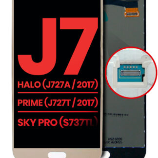 LCD Display ohne Rahmen einzeln für Samsung Galaxy J7 Halo (J727A / 2017) / J7 Prime (J727T / 2017) / J7 Sky Pro (S737TL) (Aftermarket Plus) (Gold)