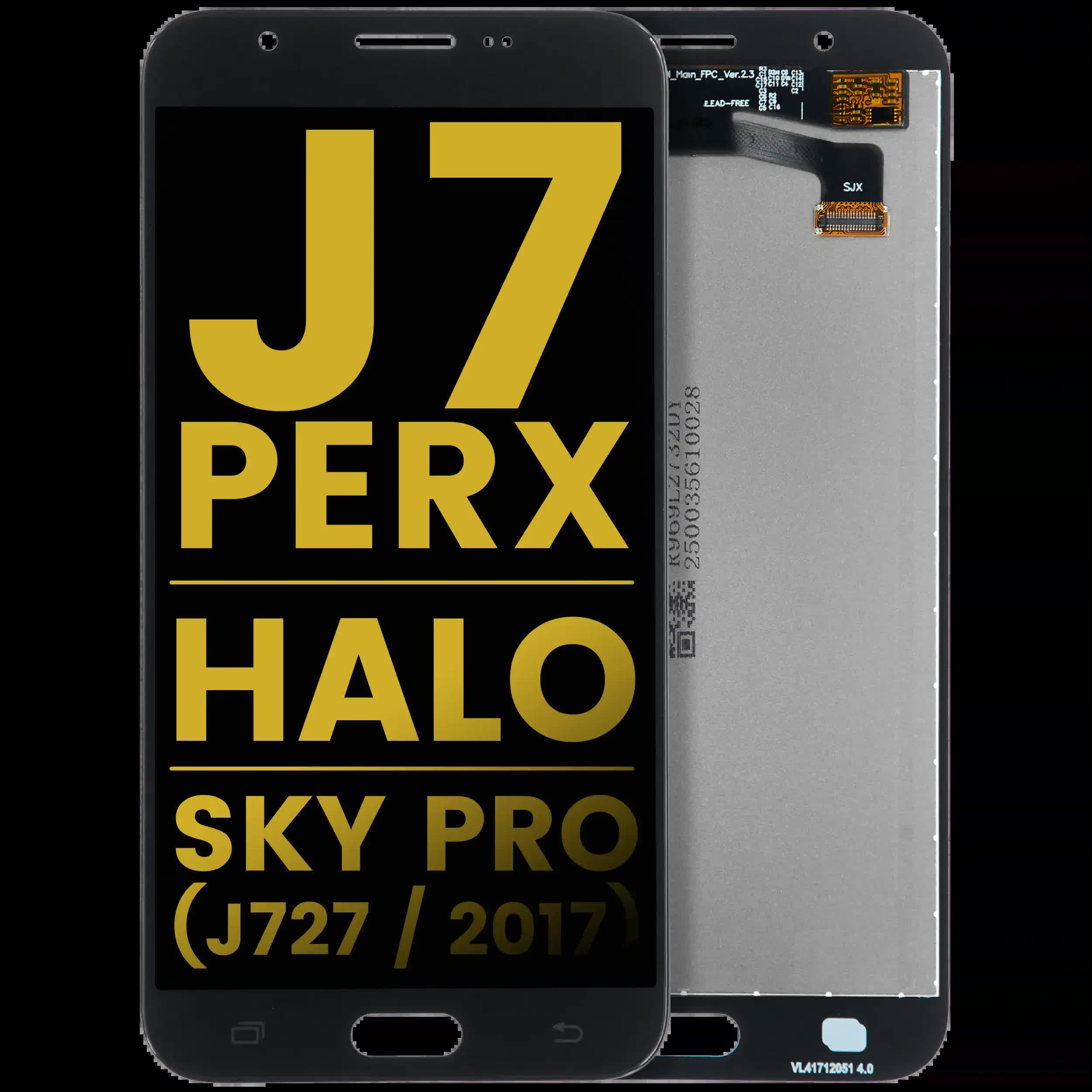 LCD Display ohne Rahmen für Samsung Galaxy J7 Perx / Halo / Sky Pro (J727 / 2017) (professionell aufgearbeitet) (Black (Schwarz))