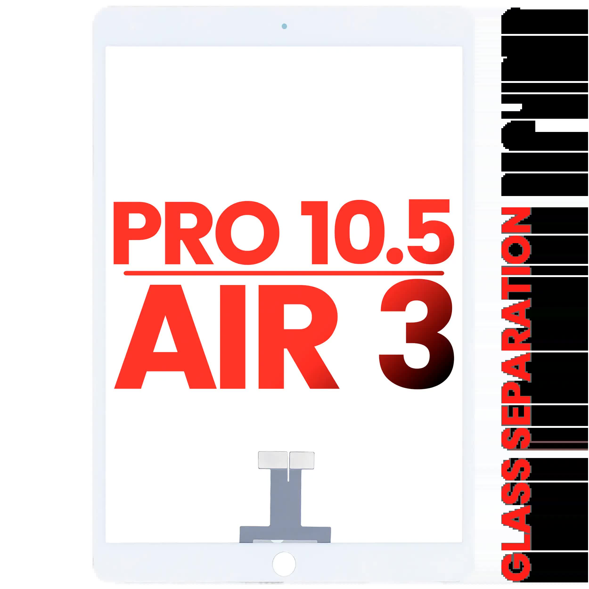 Touchscreen-Digitizer für iPad Pro 10.5" / iPad Air 3 (OCA vormontiert & Glas Separation erforderlich) (Aftermarket Plus) (White (Weiß))
