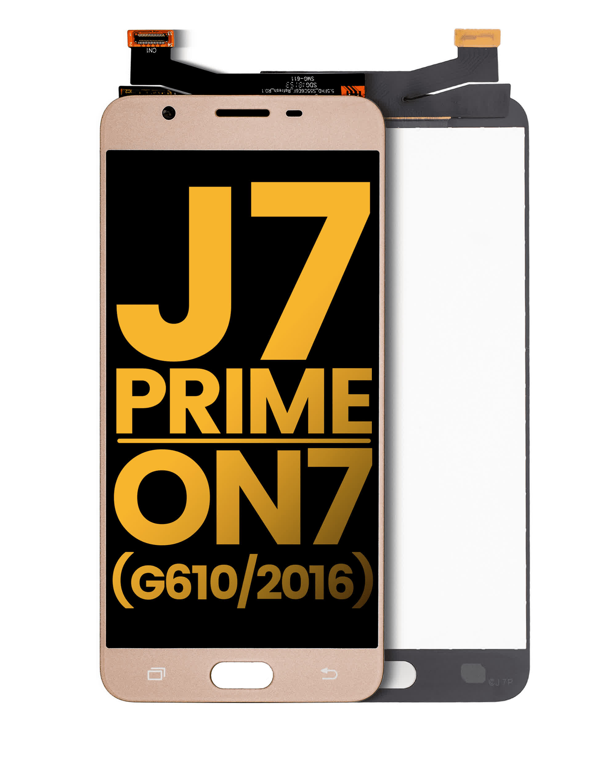 LCD Display ohne Rahmen für Samsung Galaxy J7 Prime / On7 (G610 / 2016) (professionell aufgearbeitet) (Gold)